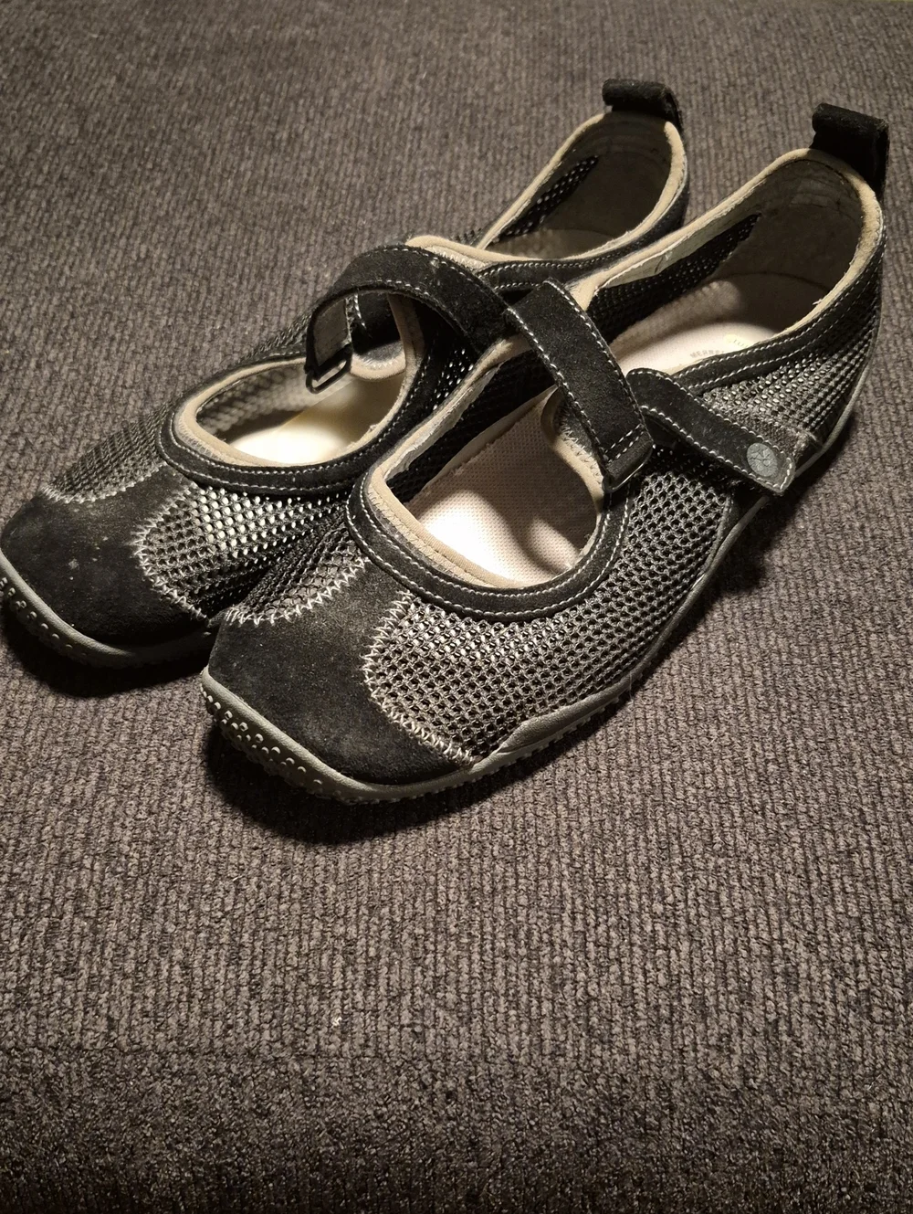 Merrell Black Mary Jane Mesh Loafers
